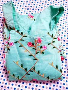 new silk saree with kurti