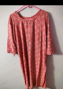 set of 2 kurta in pink and off white for women 🤍