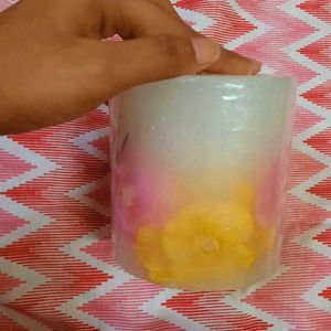 Floral Encased Candle