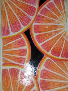 Vibrant Orange Slice Art