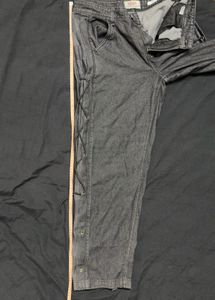 Archive Lace-Up Detail Black Denim Baggy Jeans