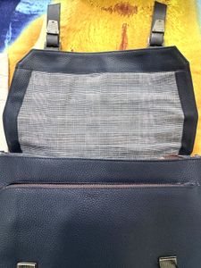 The Postbox Navy Briefcase Laptop bag padd