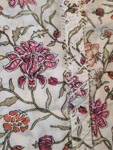 Floral Print Cotton Kurta
