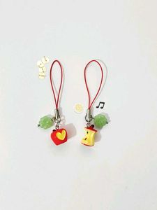 couple apple phonecharms combo