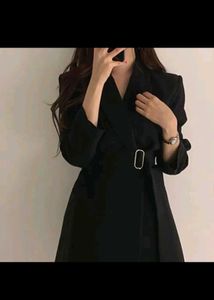 Chic Black Blazer Dress