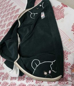 Nins Moda Adorable Bear Hugs Zip-Up Hoodie