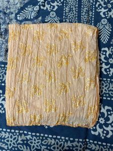 Peach floral dupatta