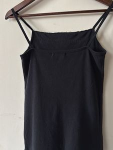 Black camisole with lace trim