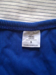 Chic Ruched Royal Blue Top