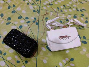 Combo Chic Sequin & Tiger Accent Bags
