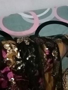 beautiful sequence work net dupatta