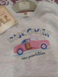 Girls' Cute Car Print Sweatshirt &amp; Pants Set