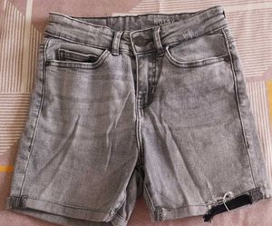 Gray Denim Shorts