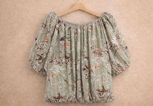 Chic Floral Print off shoulder Top