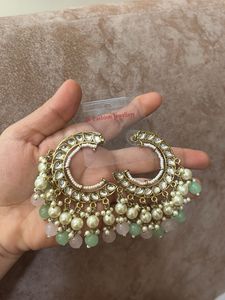 Elegant Pearl &amp; Stone Drop Earrings