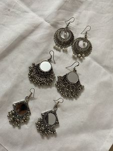 3 Boho Ethnic Earrings Set