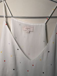 White Polka Dot Cami Top
