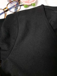 Chic Black Wrap Top
