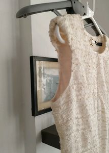 Zara Woman Ivory Sleeveless Blouse