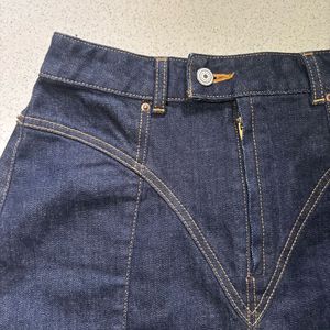 Dark Wash Denim Mini Skirt