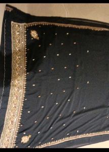 Black Embroidered Saree