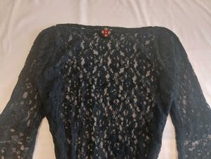 Y2K Black lace kurti cum dress