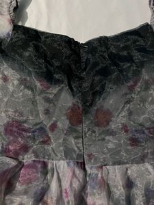 Floral Puff Sleeve Tiered Dress
