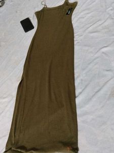 Olive Green Slip Dress