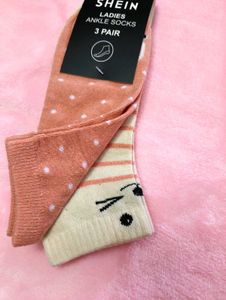 SHEIN Ladies Ankle Socks - 3 Pair Pack