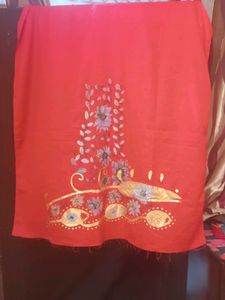 Red Floral Dress Material