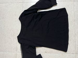 Black Embroidered unique sleeve top