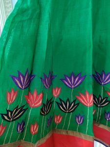 Green Embroidrery Anarkali Kurti