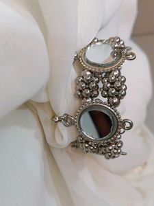 Silver Mirror Work Bracelet🪞🌻