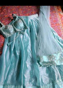 Beautiful Teal Lehenga Choli Set