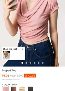 pink draped top