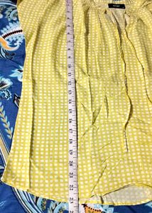 YELLOW CHECKERED TUNIC TOP