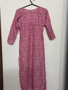 Pink Printed Kurta