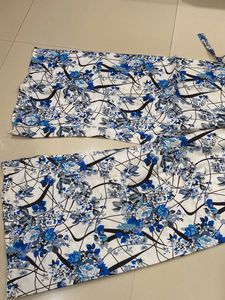 Flowy Blue Floral Palazzo Pants