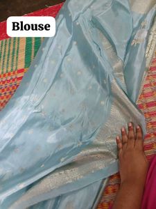 Pure HO crepe silk saree with Blouse piece