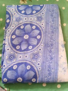 Blue Floral Saree