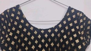Elegant Black &amp; Gold Kurta