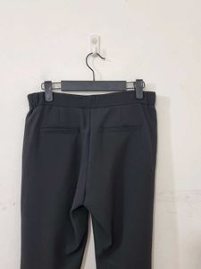 00180 Black Flared Split Hem Pants