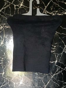 Navy Velvet Pencil Skirt