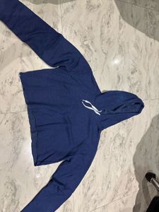 Blue Cropped Hoodie