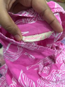 Pink Floral Button-Up Boxy Shirt
