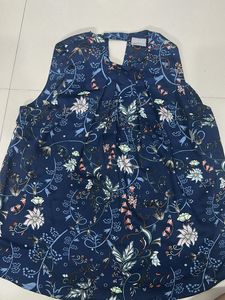 Vero Moda Navy Floral Print Sleeveless Top