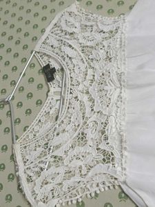 Korean White Blousson Top