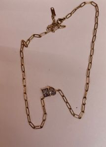 Chic Gold Chain Necklace with Crystals