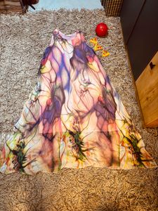 Artistic Print Sleeveless Dress