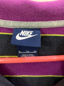 Nike Striped Casual polo T shirt